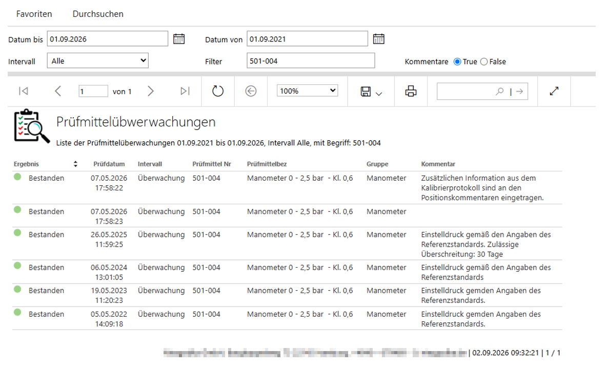 Darstellung mit Kommentaren